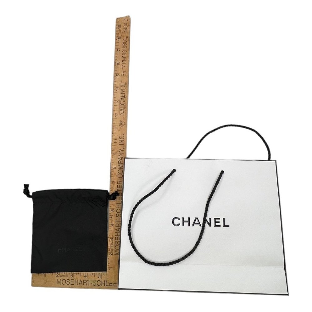 Chanel Gift Bag Set Authentic Pouch Tissue Paper and Gift Bag - Picture 6 of 9